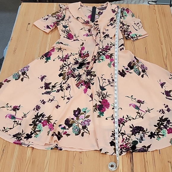 Voodoo Vixen Medium Pink Floral Dress - Picture 5 of 5